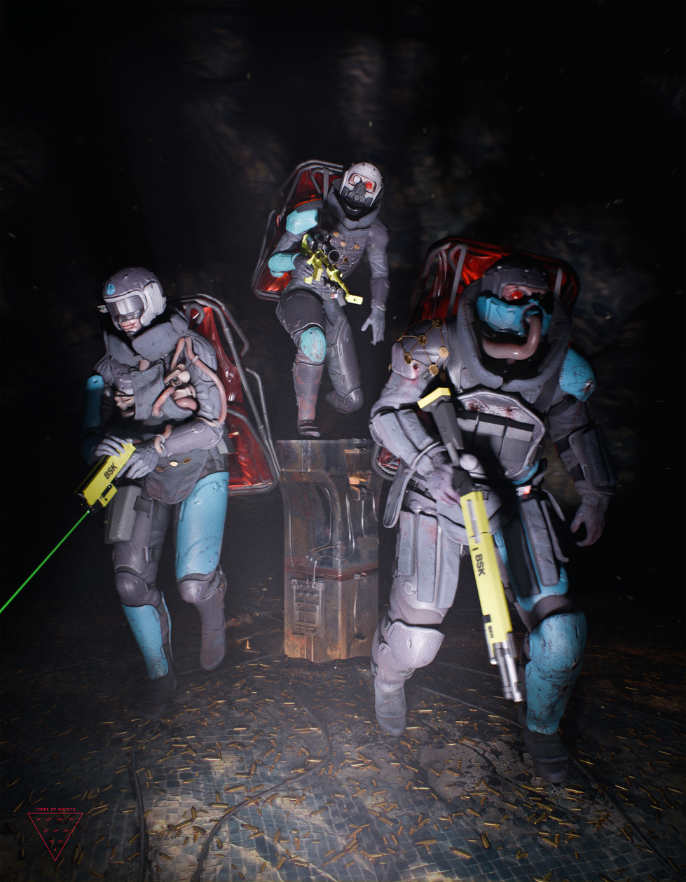 Three of Ghosts - Gun Kill Kult